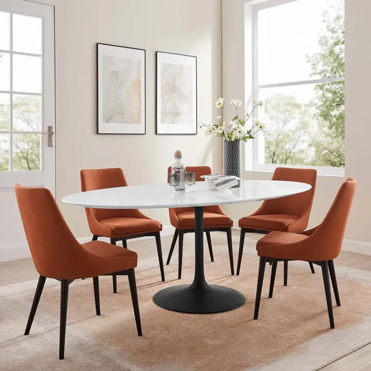 Lippa 78" Oval Dining Table