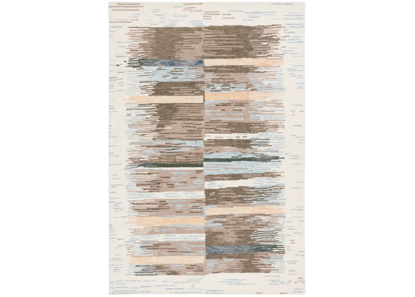 EBONY 702 IVORY  8' x 10' Large Rectangle Rug