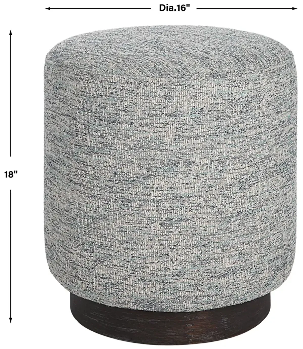 Avila Tweed Round Ottoman