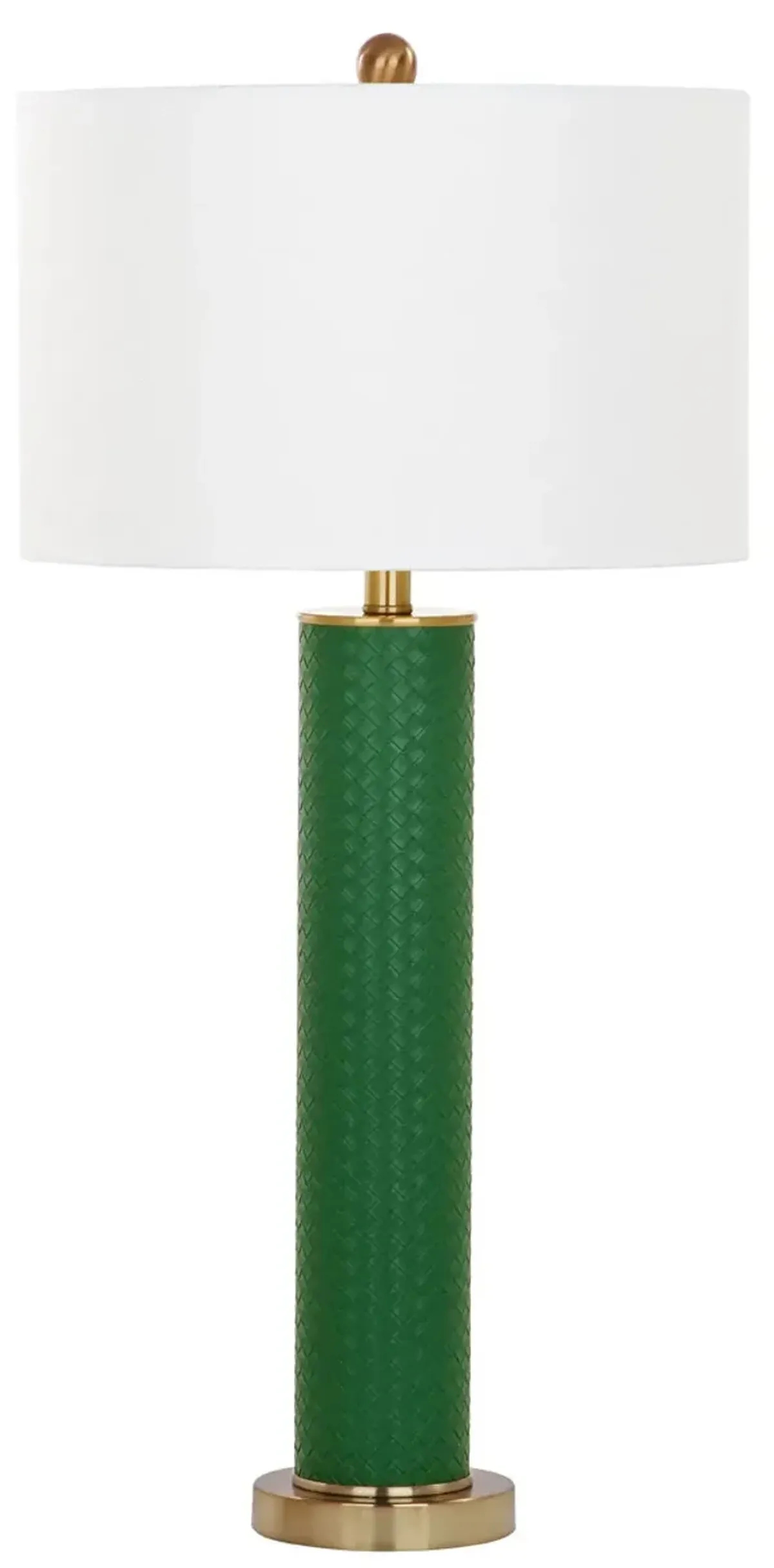 Ollie 31.5-Inch H Faux Woven Leather Table Lamp - Set of 2