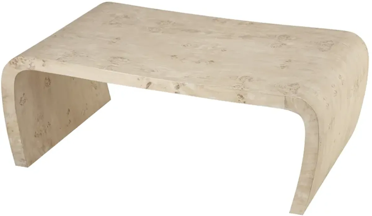 Clip Coffee Table - White Burl