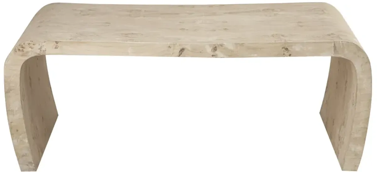 Clip Coffee Table - White Burl