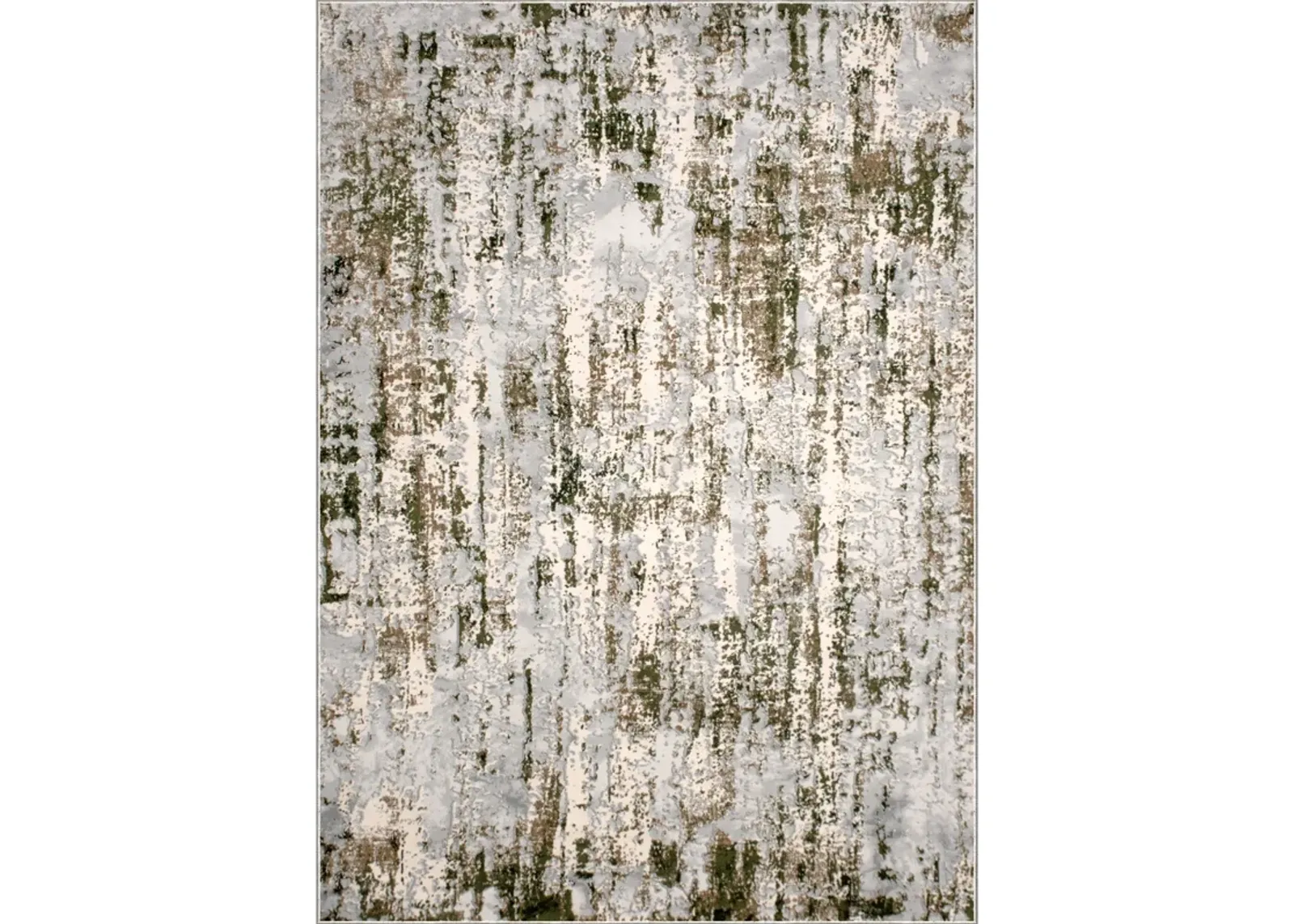 ARIELLA Grey/Green Rectangle 2'6" x 10 ft Rug