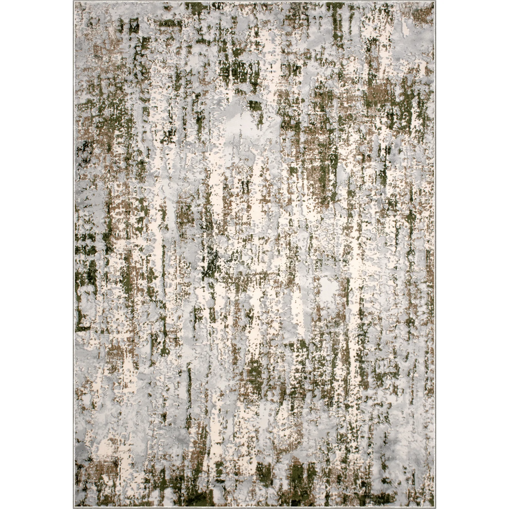 ARIELLA Grey/Green Rectangle 2'6" x 10 ft Rug