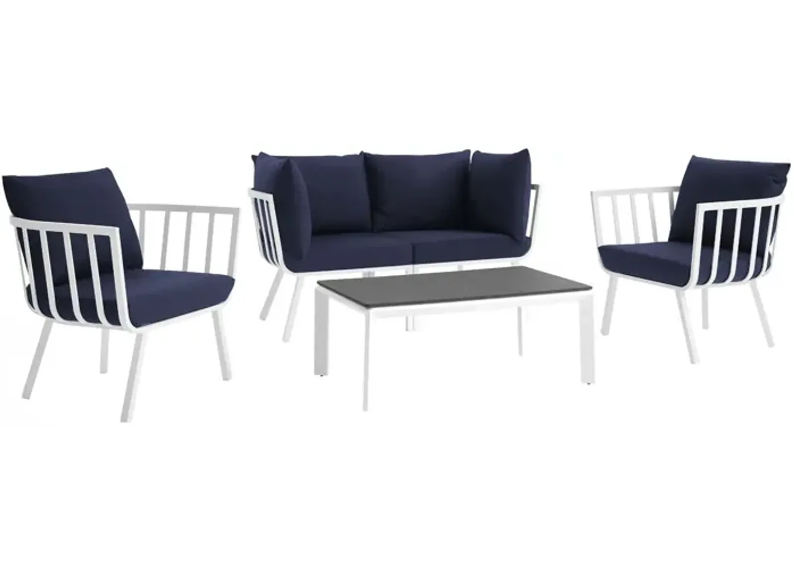 Riverside 5 Piece Outdoor Patio Aluminum Set