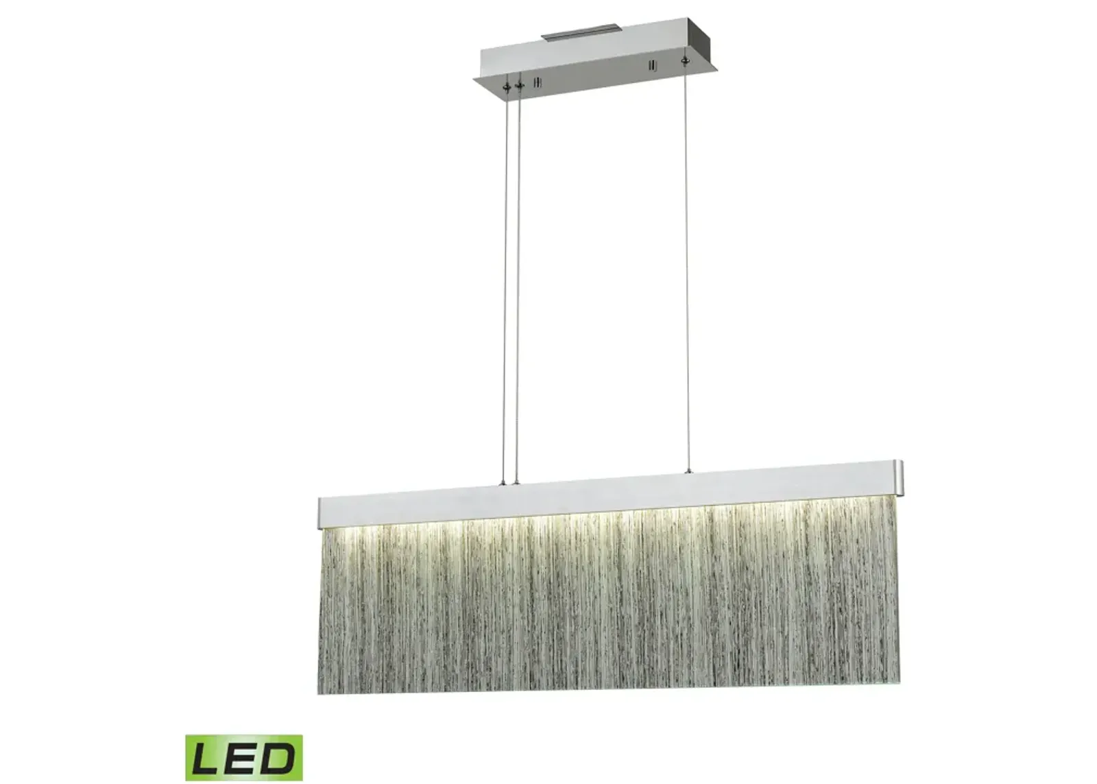 Meadowland 32" Wide 1-Light Linear Chandelier - Silver