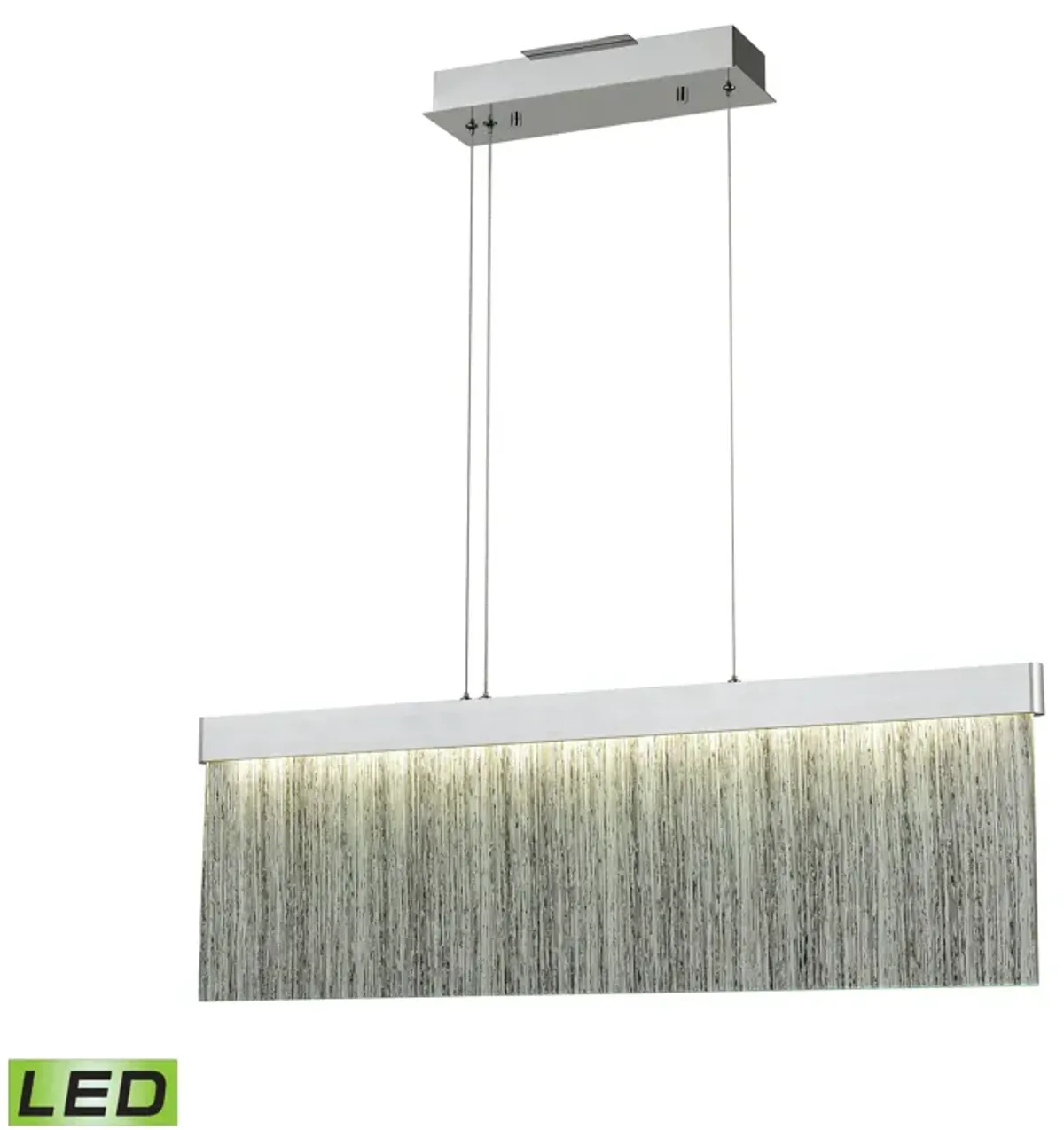 Meadowland 32" Wide 1-Light Linear Chandelier - Silver