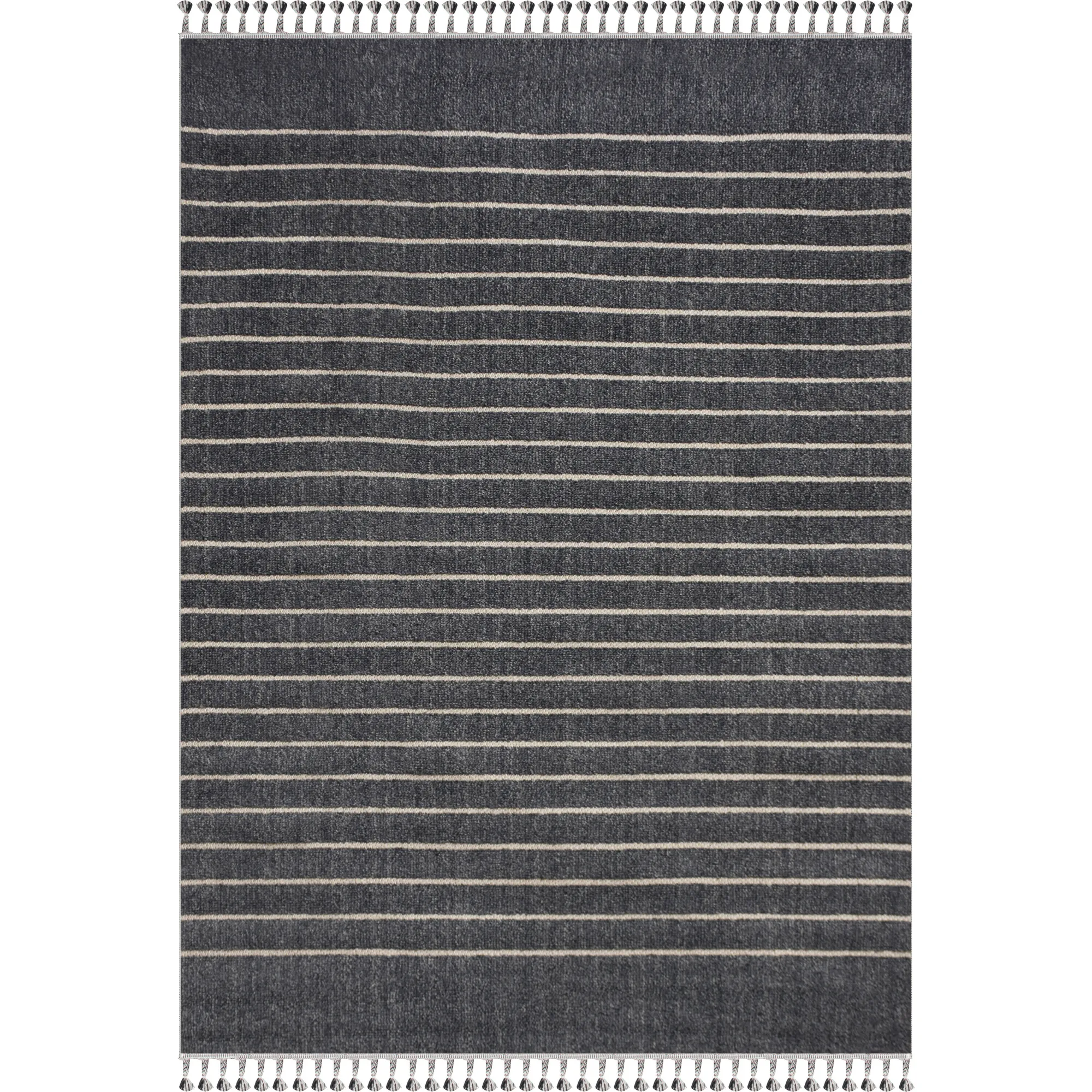 AMBROSE CHARCOAL/ GREY Rectangle 2'6" x 10 ft Rug