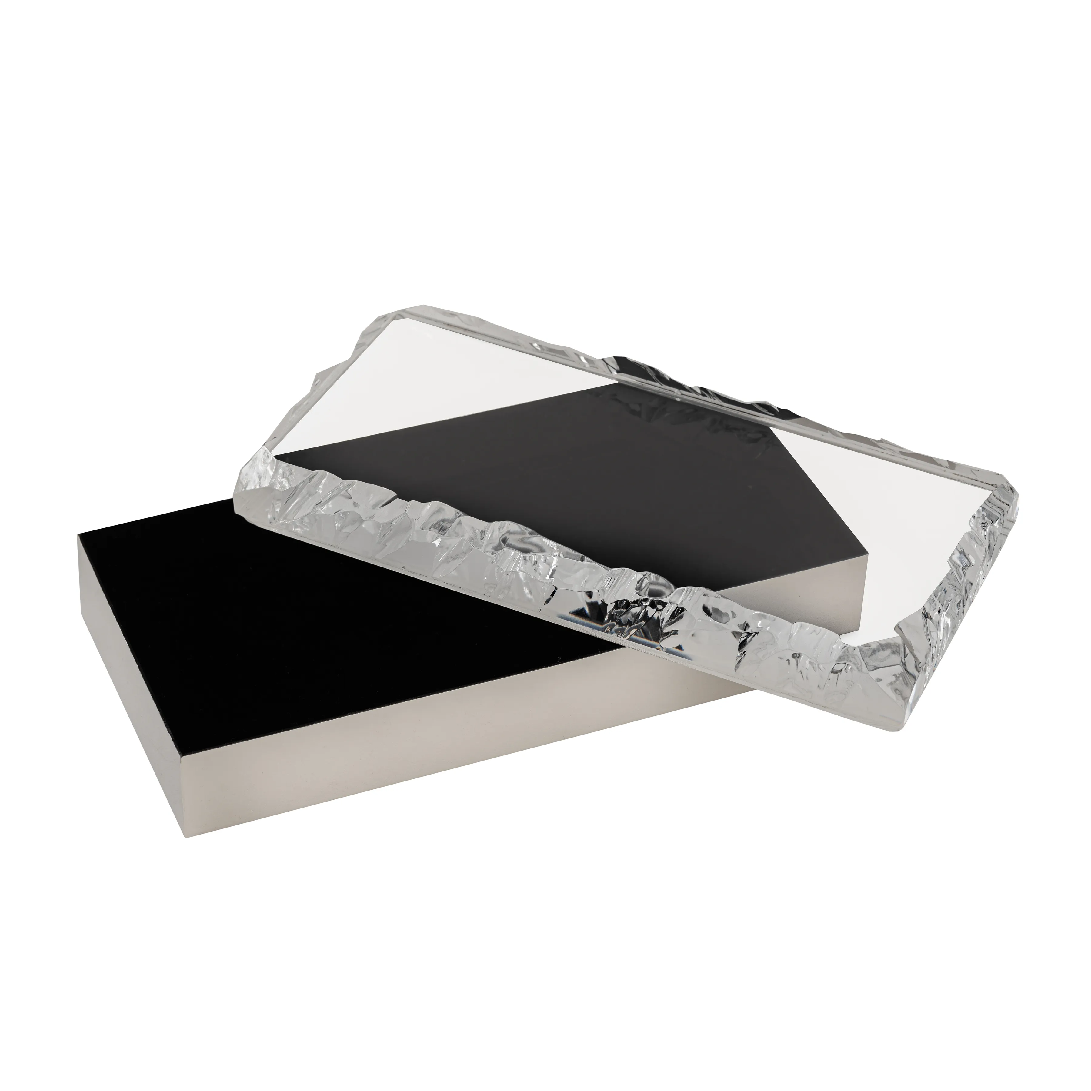 Cogar Box - Rectangular Polished Nickel