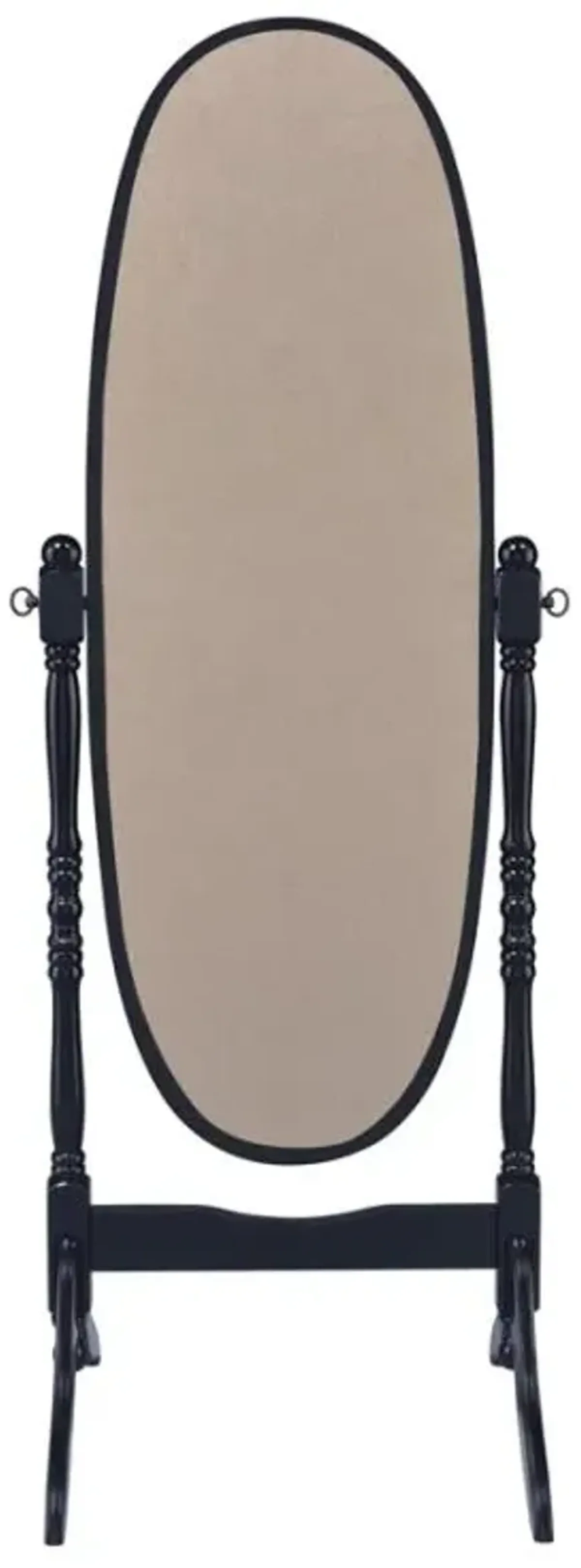 Foyet Oval Cheval Mirror Black