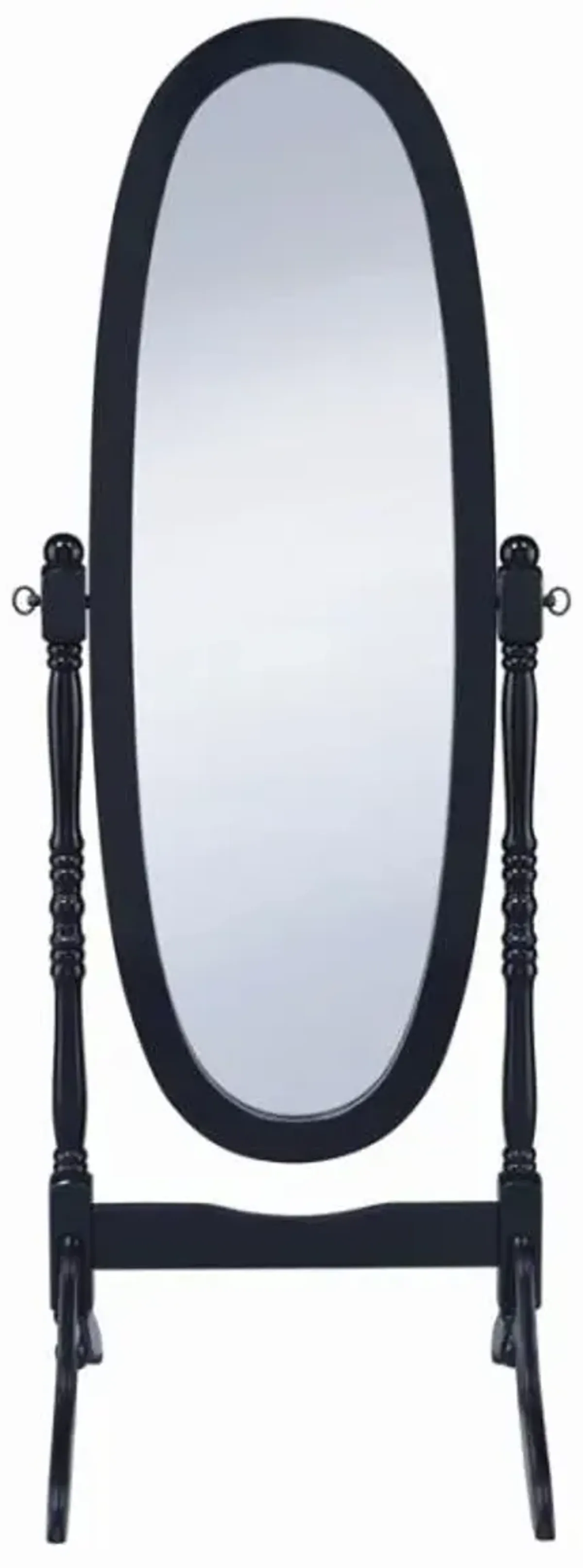 Foyet Oval Cheval Mirror Black