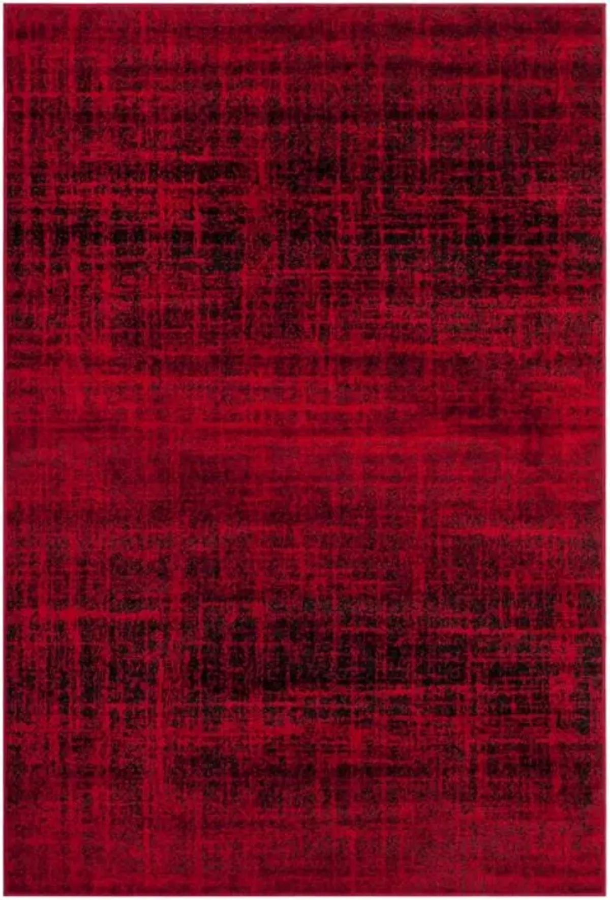 Adirondack Contemporary Red / Black 3' X 5' Powerloomed Rug