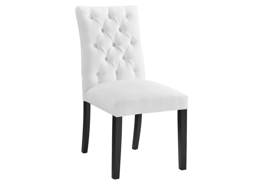 Duchess Button Tufted Fabric Dining Chair