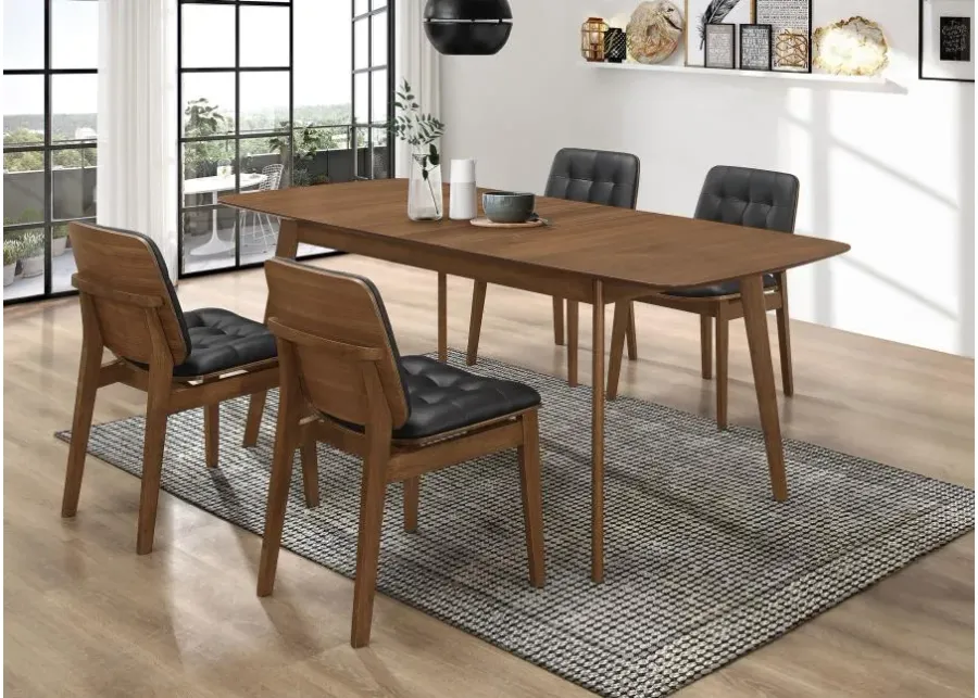 Redbridge Rectangular 5-piece Dining Set Natural Walnut