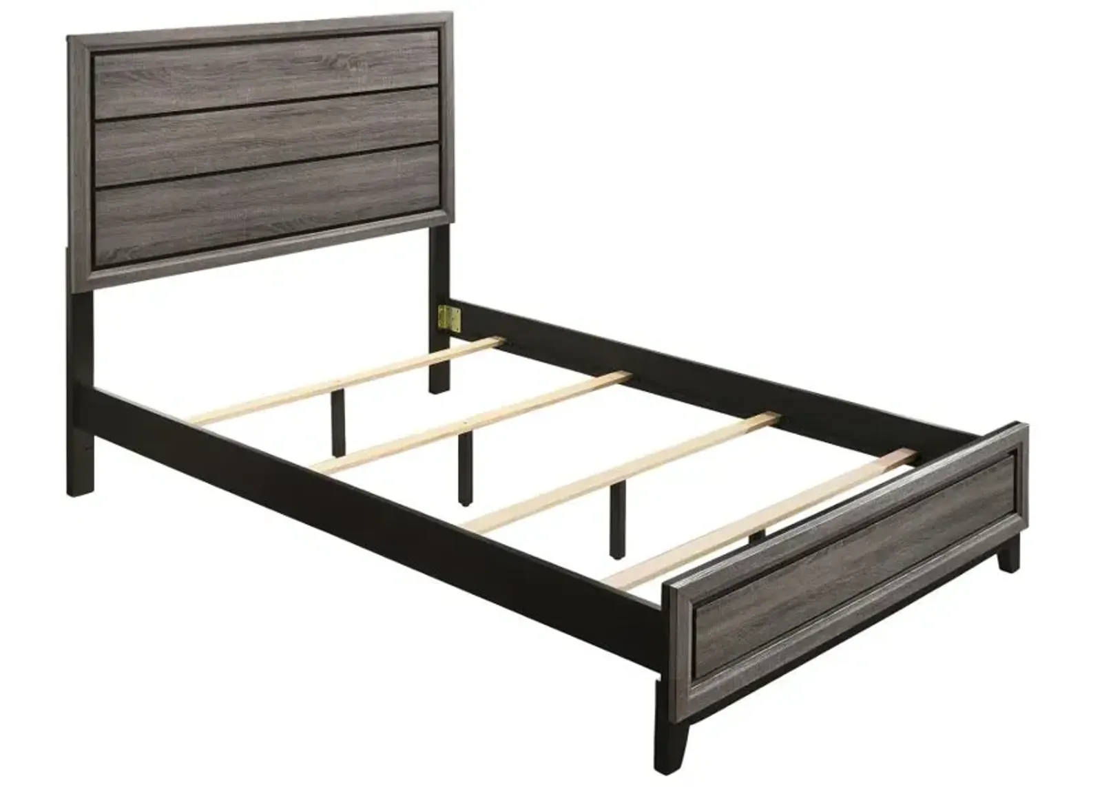 Watson Eastern King Bed Grey Oak and Black