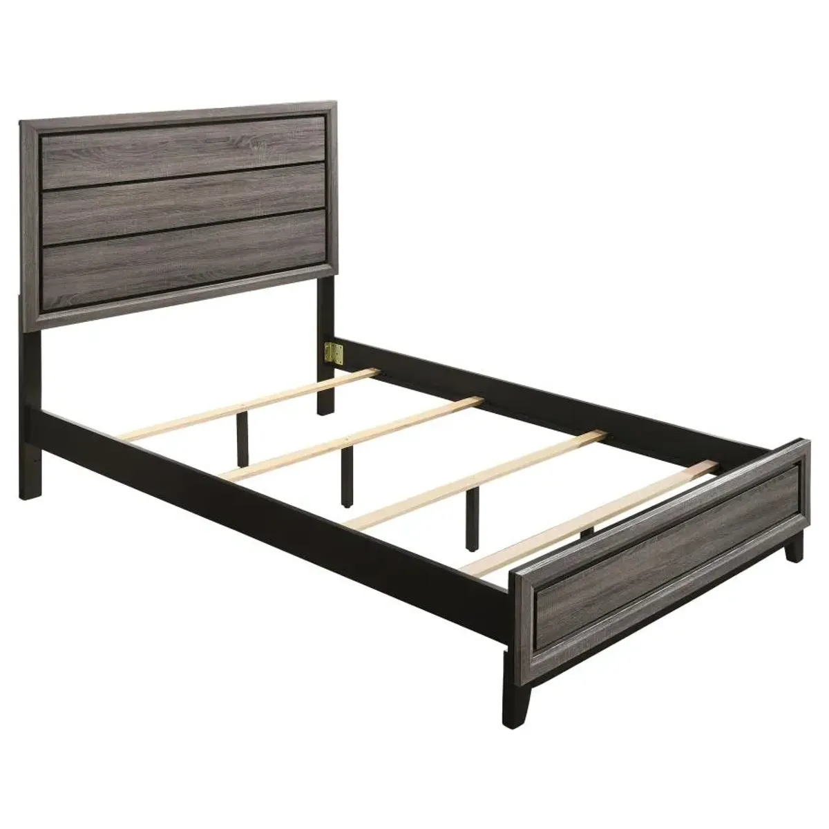 Watson Eastern King Bed Grey Oak and Black