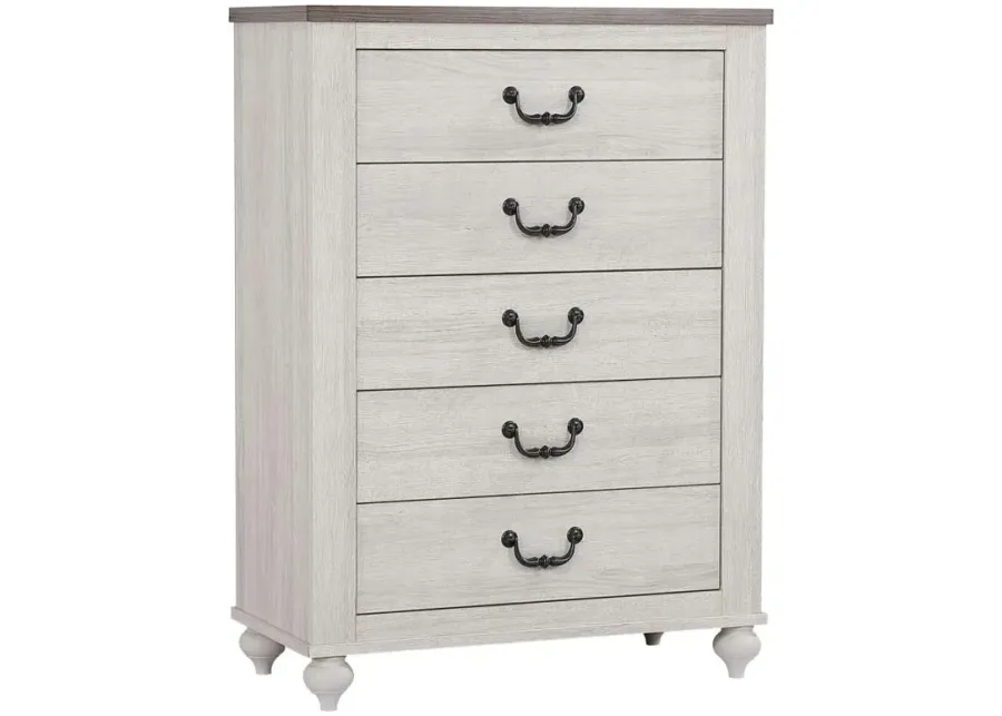 Stillwood 5-drawer Chest Vintage Linen