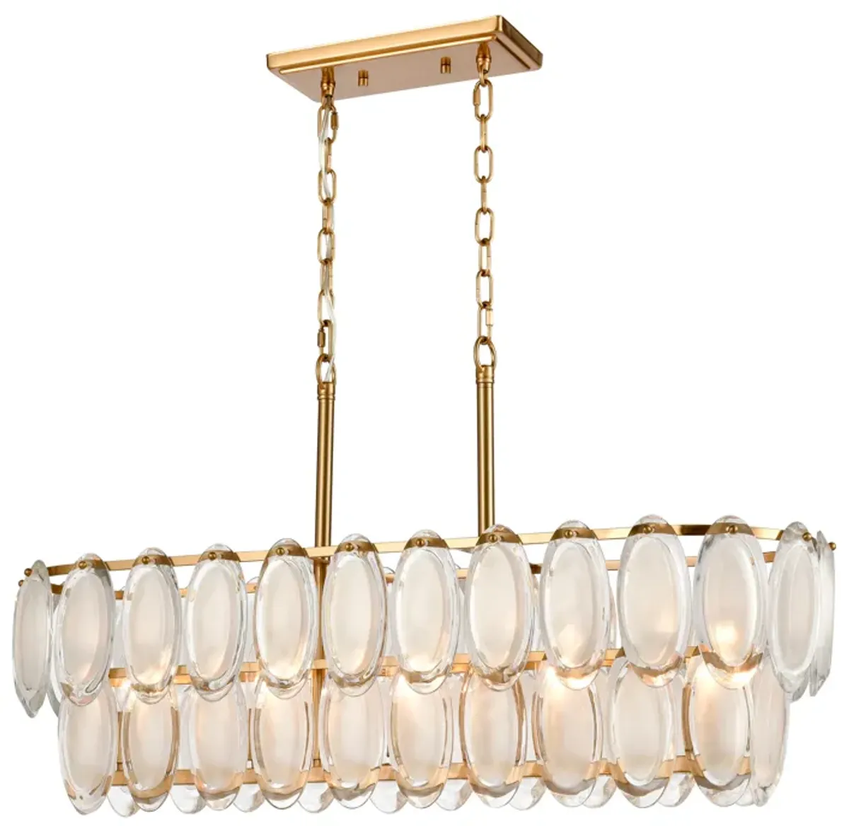 Curiosity 32" Wide 5-Light Linear Chandelier - Aged Brass