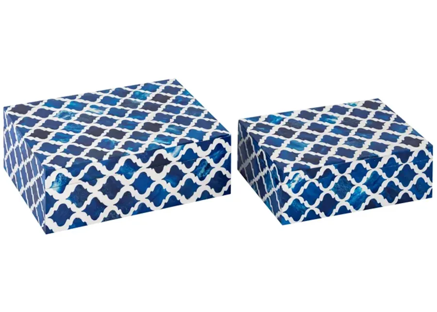 Tucker Box - Set of 2 Blue