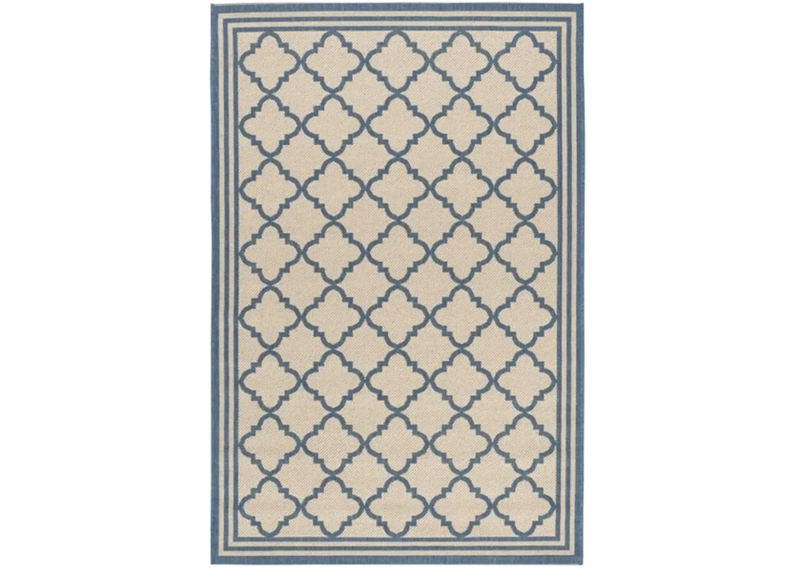 Safavieh BEACH HOUSE Collection BHS121N-3 Cream / Blue 3' X 5'