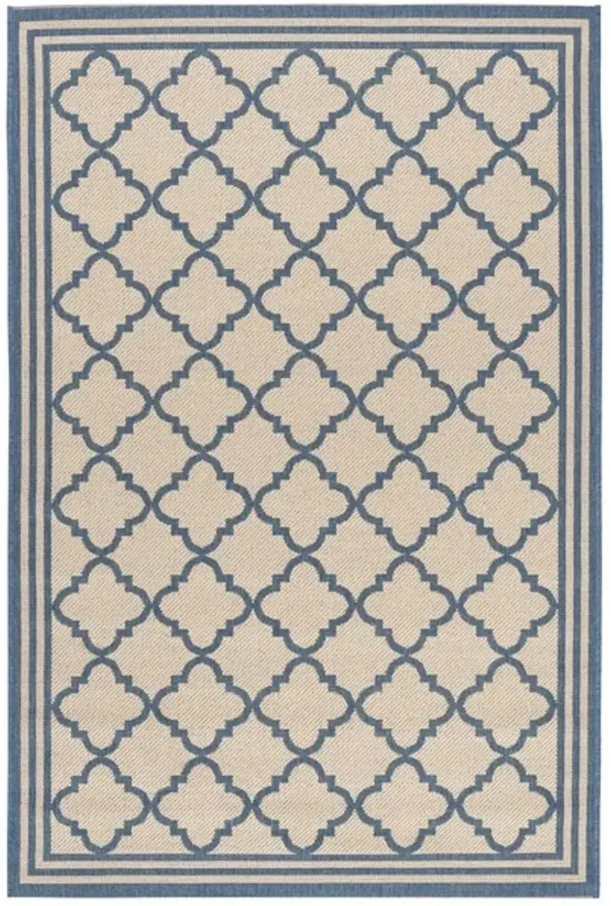 Safavieh BEACH HOUSE Collection BHS121N-3 Cream / Blue 3' X 5'