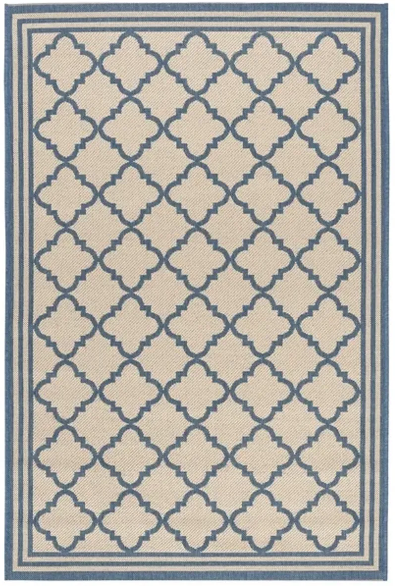 Safavieh BEACH HOUSE Collection BHS121N-3 Cream / Blue 3' X 5'