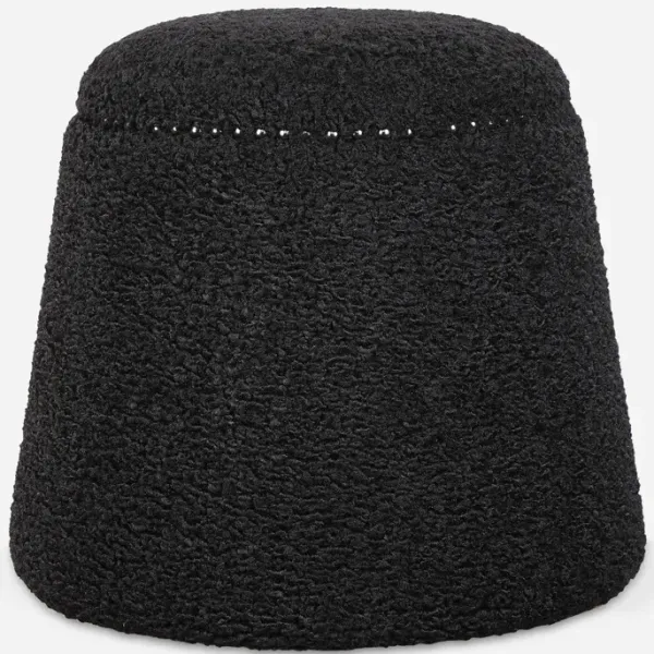 Gumdrop Black Ottoman 