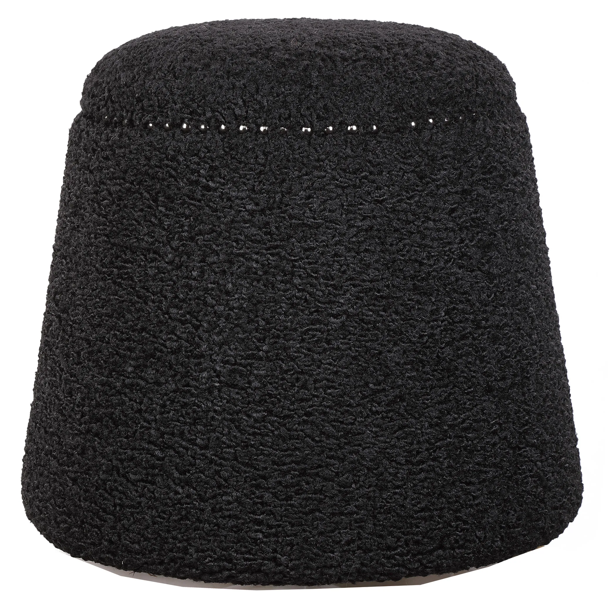 Gumdrop Black Ottoman 