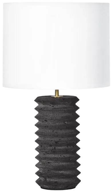 Noir Column Travertine Lamp