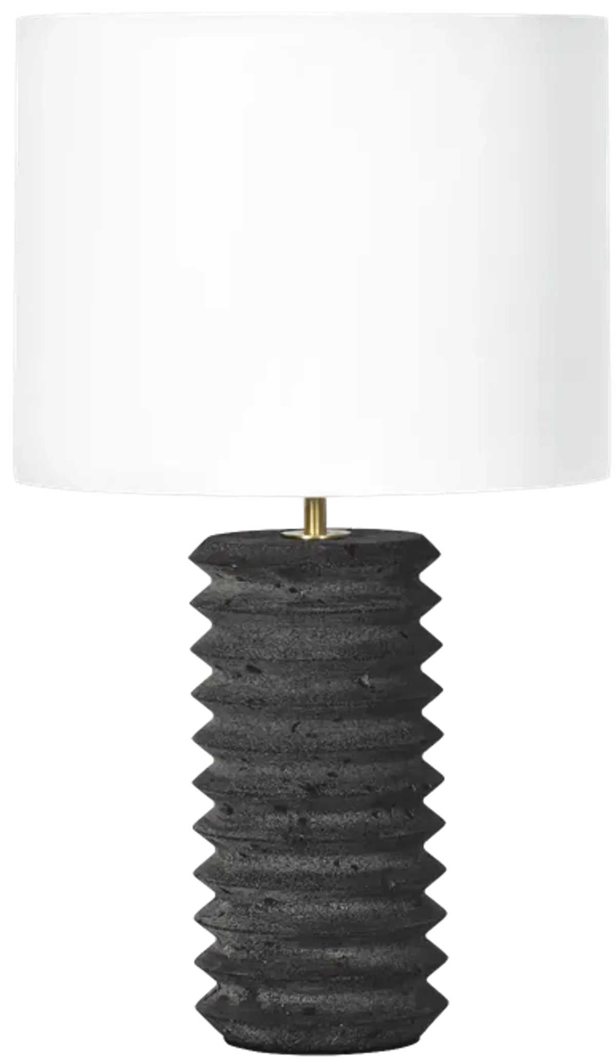 Noir Column Travertine Lamp