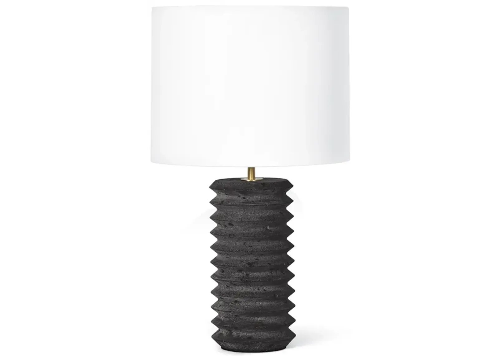 Noir Column Travertine Lamp