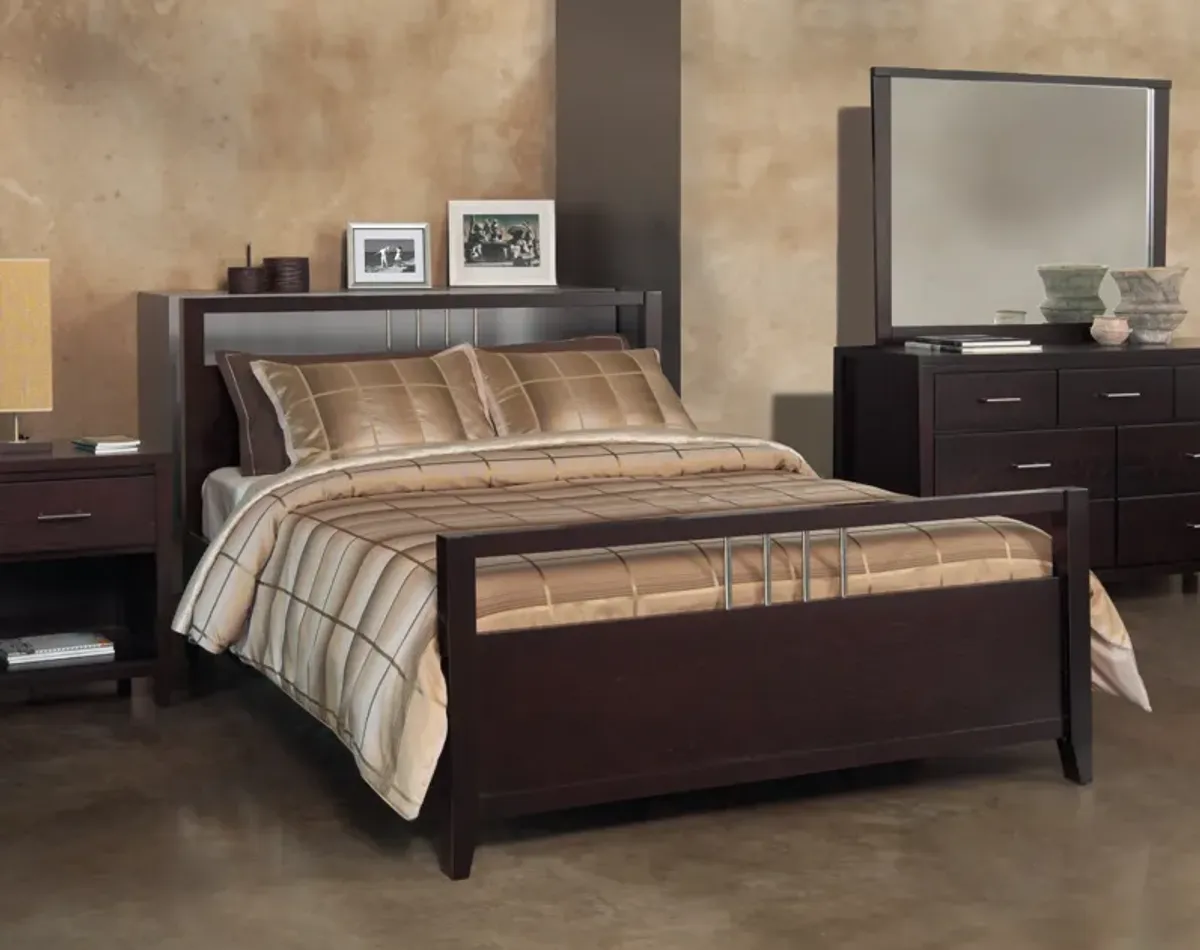 Nevis California King-size Platform Storage Bed in Espresso