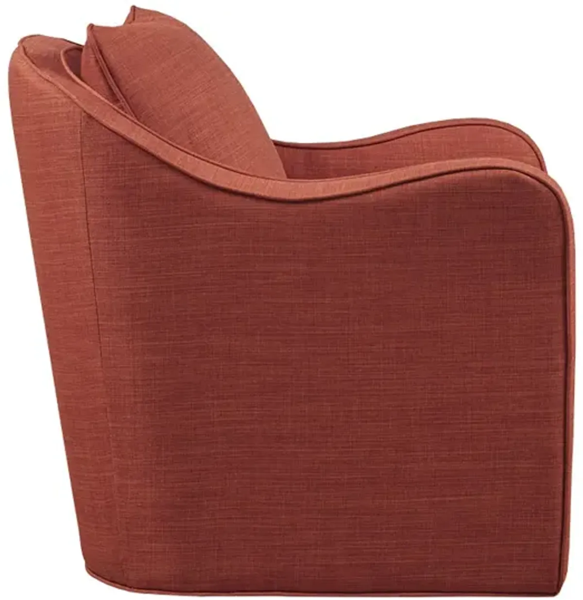 Madison Park Brianne Orange Wide Seat Swivel Arm Chair