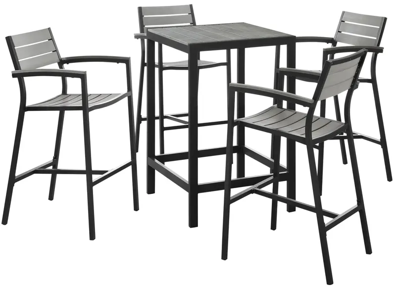 Maine 5 Piece Outdoor Patio Bar Set