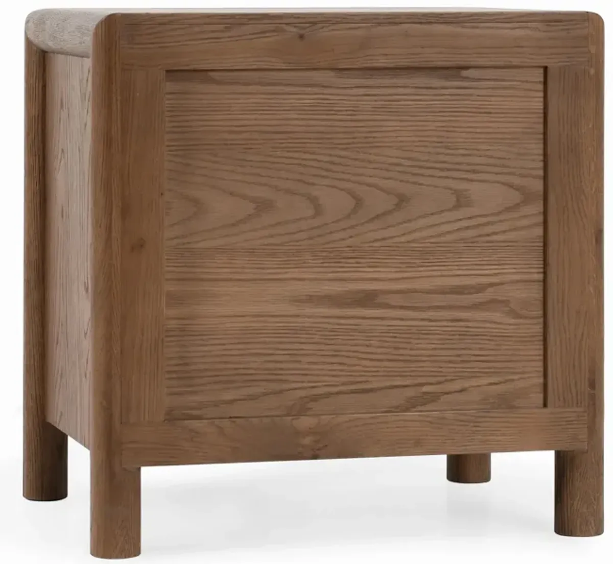 Corda Oak Wood Nightstand in Two-Tone Brown