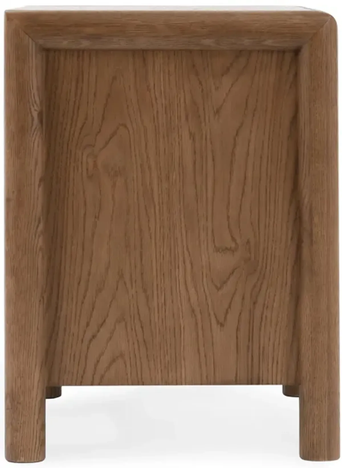 Corda Oak Wood Nightstand in Two-Tone Brown