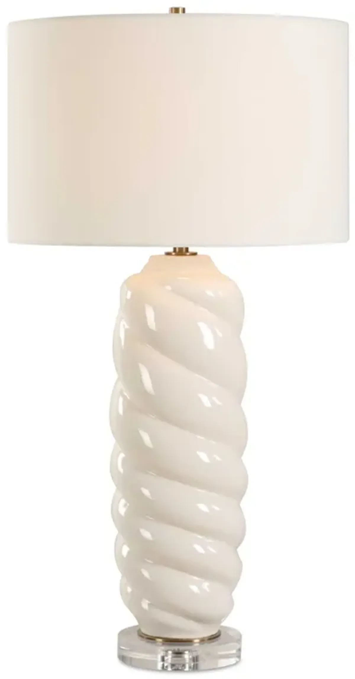 Anneli White Swirl Table Lamp