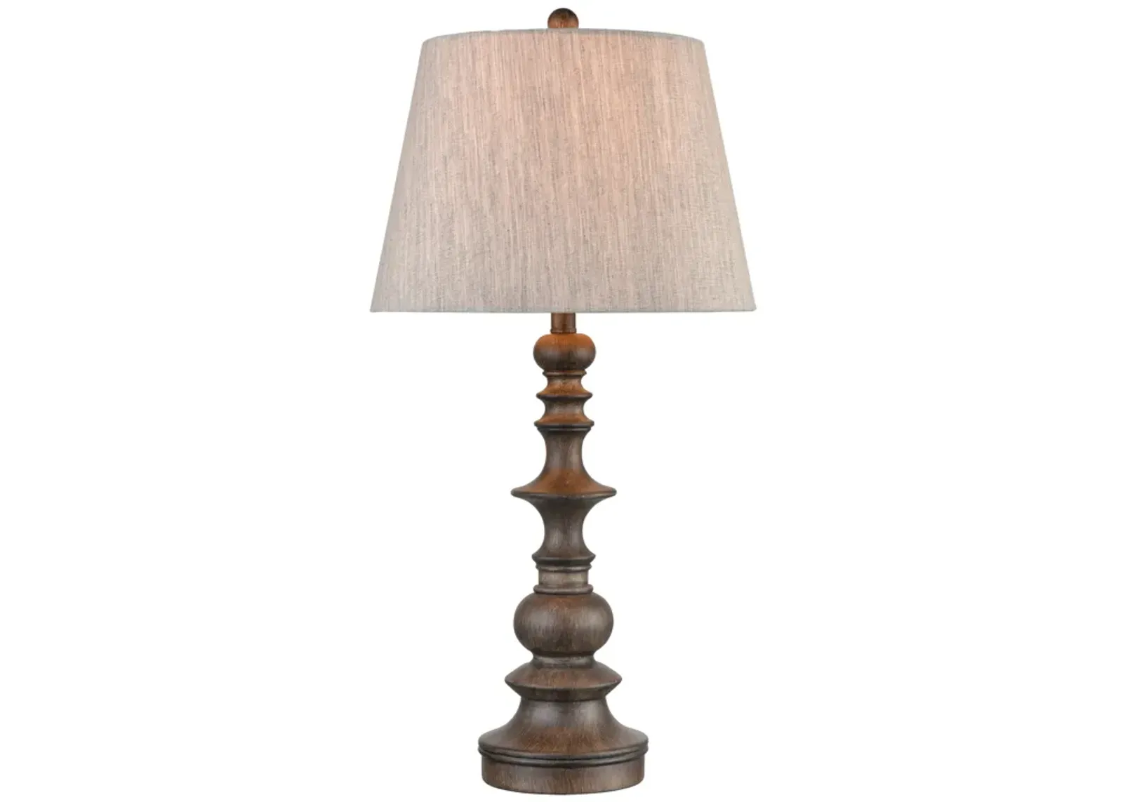 Rhinebeck 30'' High 1-Light Table Lamp - Aged Wood - Includes LED Bulb