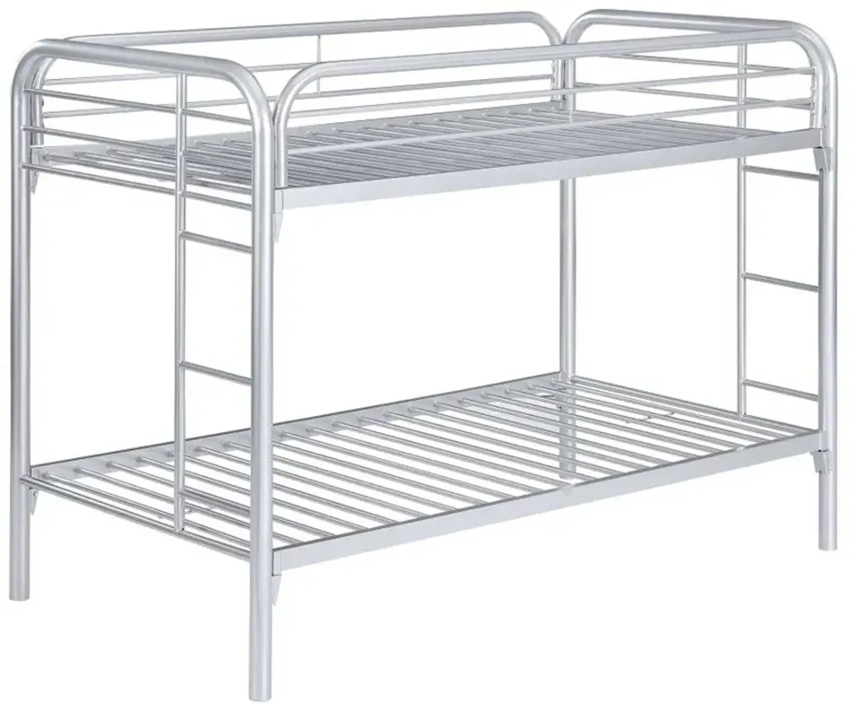 Morgan Twin Over Twin Bunk Bed Silver