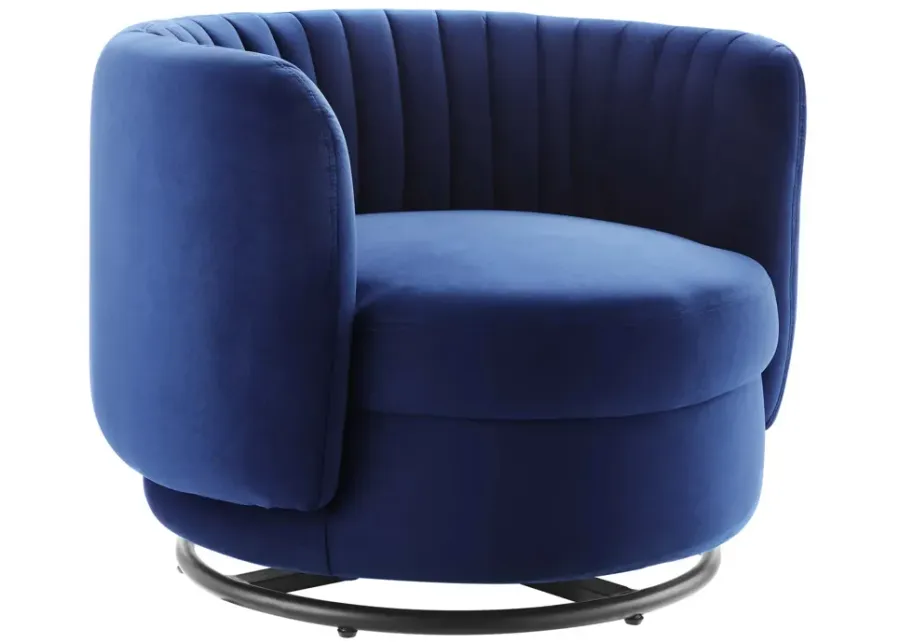 Embrace Tufted Performance Velvet Performance Velvet Swivel Chair