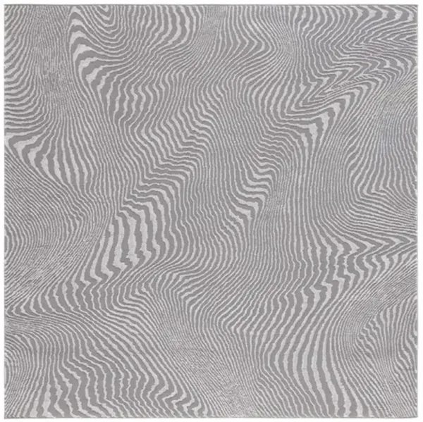 REVIVE 110 Grey 6'-7' X 6'-7' Square Square Rug