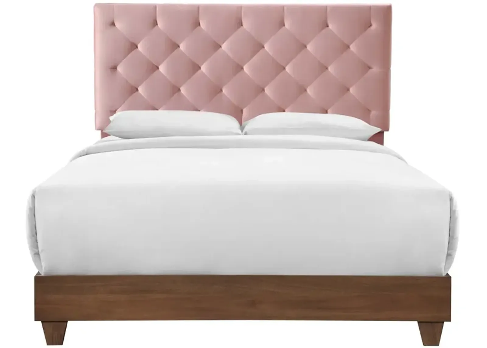 Rhiannon Diamond Tufted Upholstered Performance Velvet Queen Bed