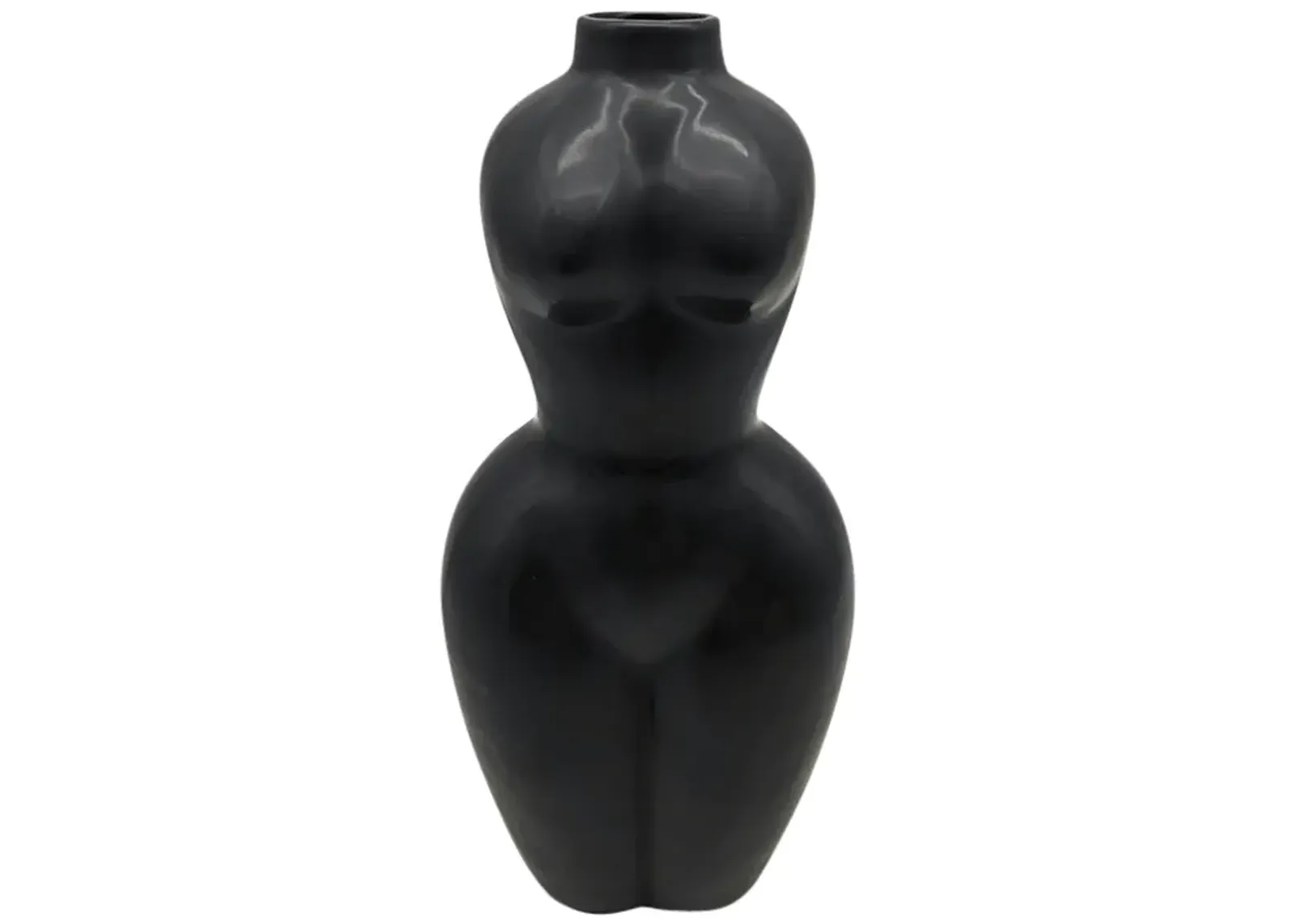 Dol, 12"h Torso Vase, Black