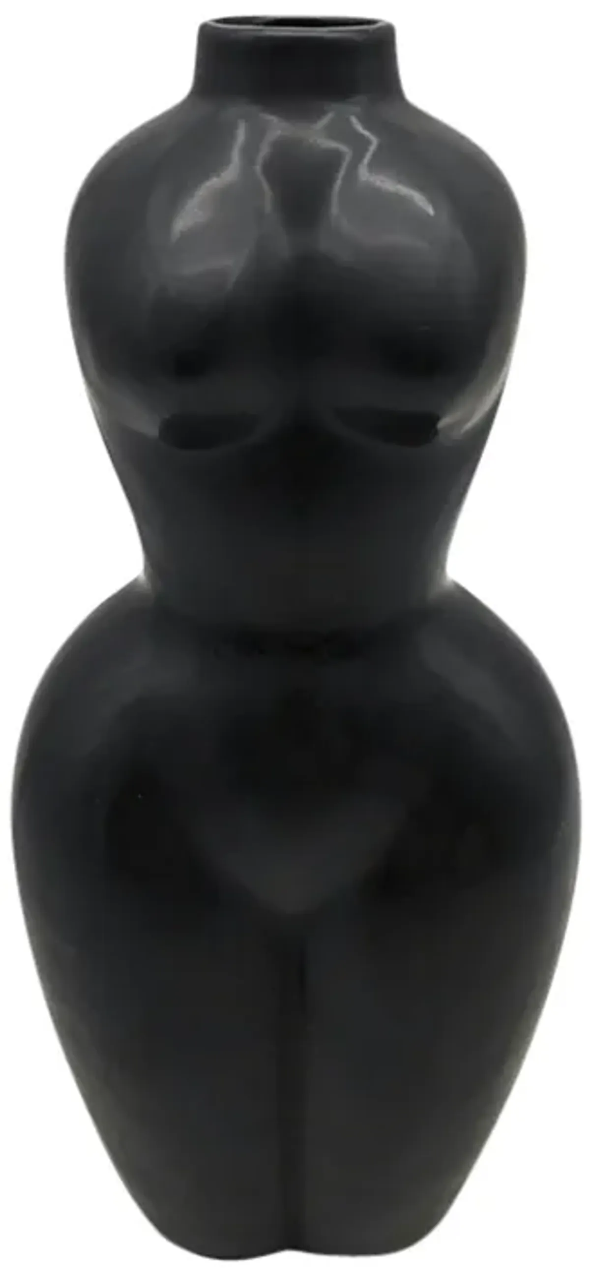 Dol, 12"h Torso Vase, Black