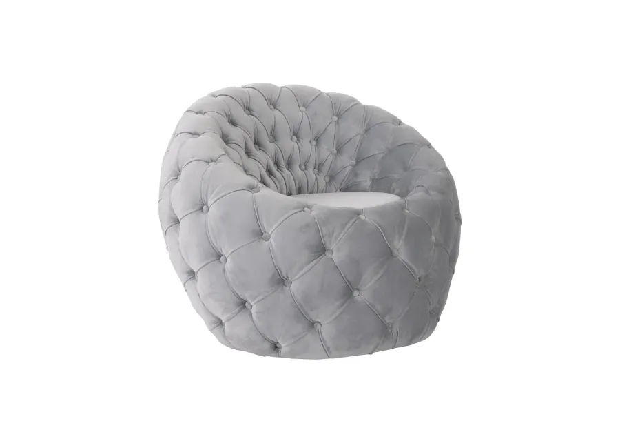 Egg Chair, Cool Gray Velvet Fabric