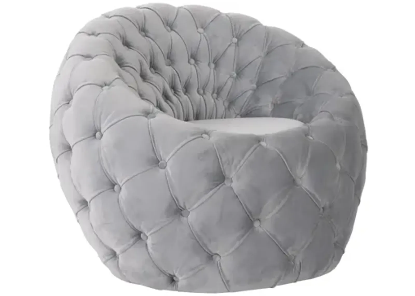 Egg Chair, Cool Gray Velvet Fabric