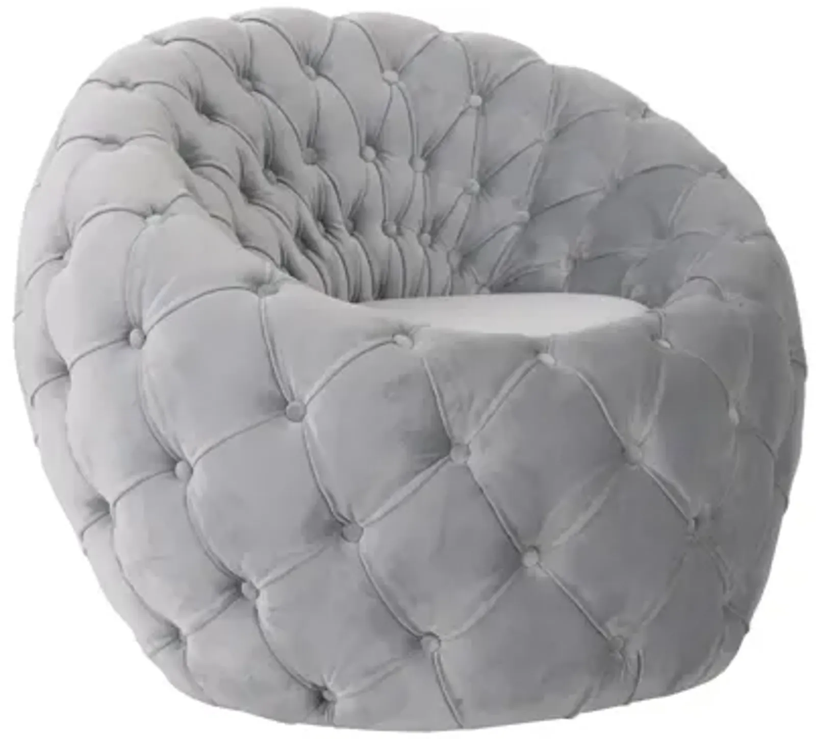 Egg Chair, Cool Gray Velvet Fabric