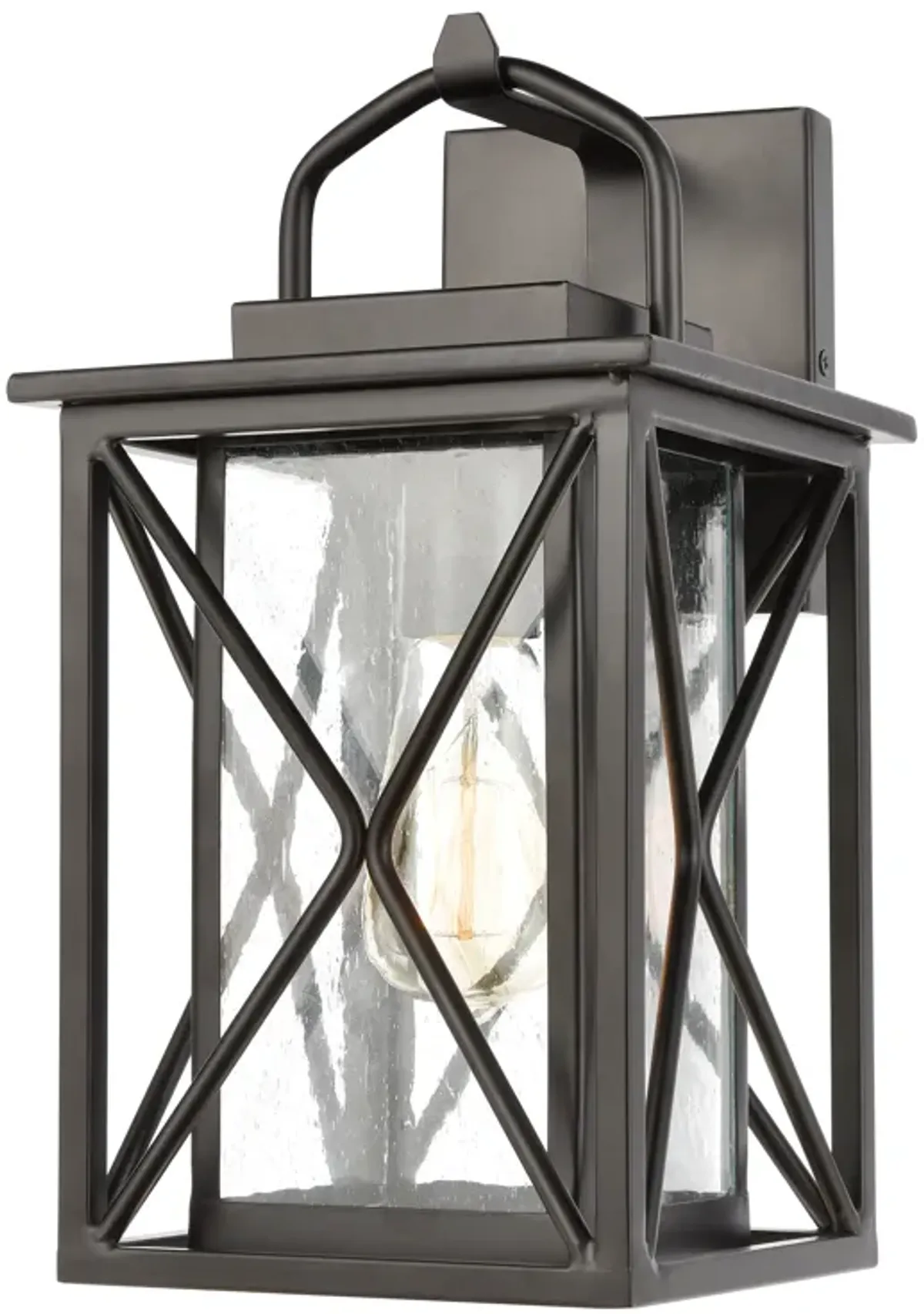 Carriage Light 13" High 1-Light Outdoor Sconce - Matte Black