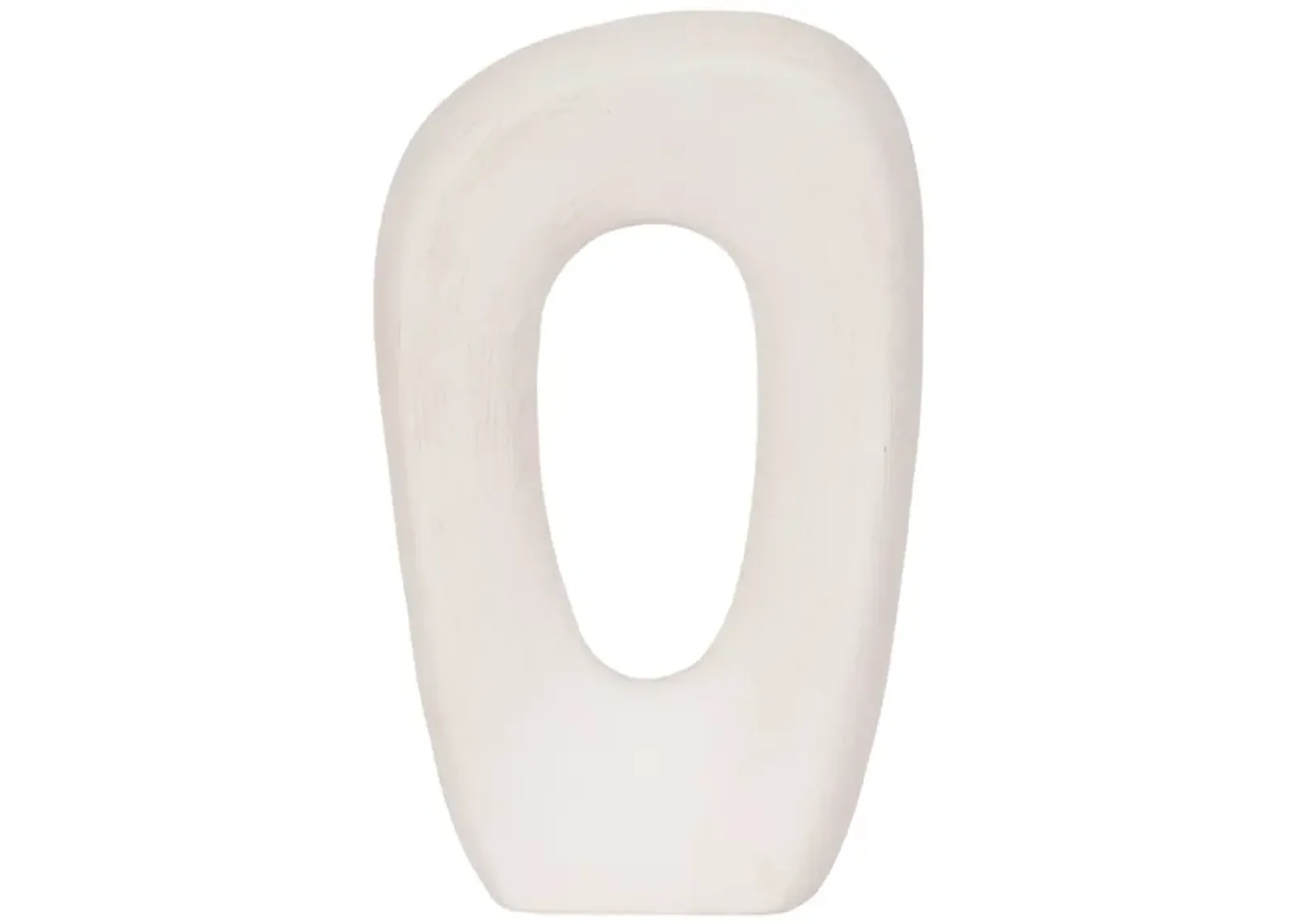 12" Tall Rough Open Cut-out Object, White