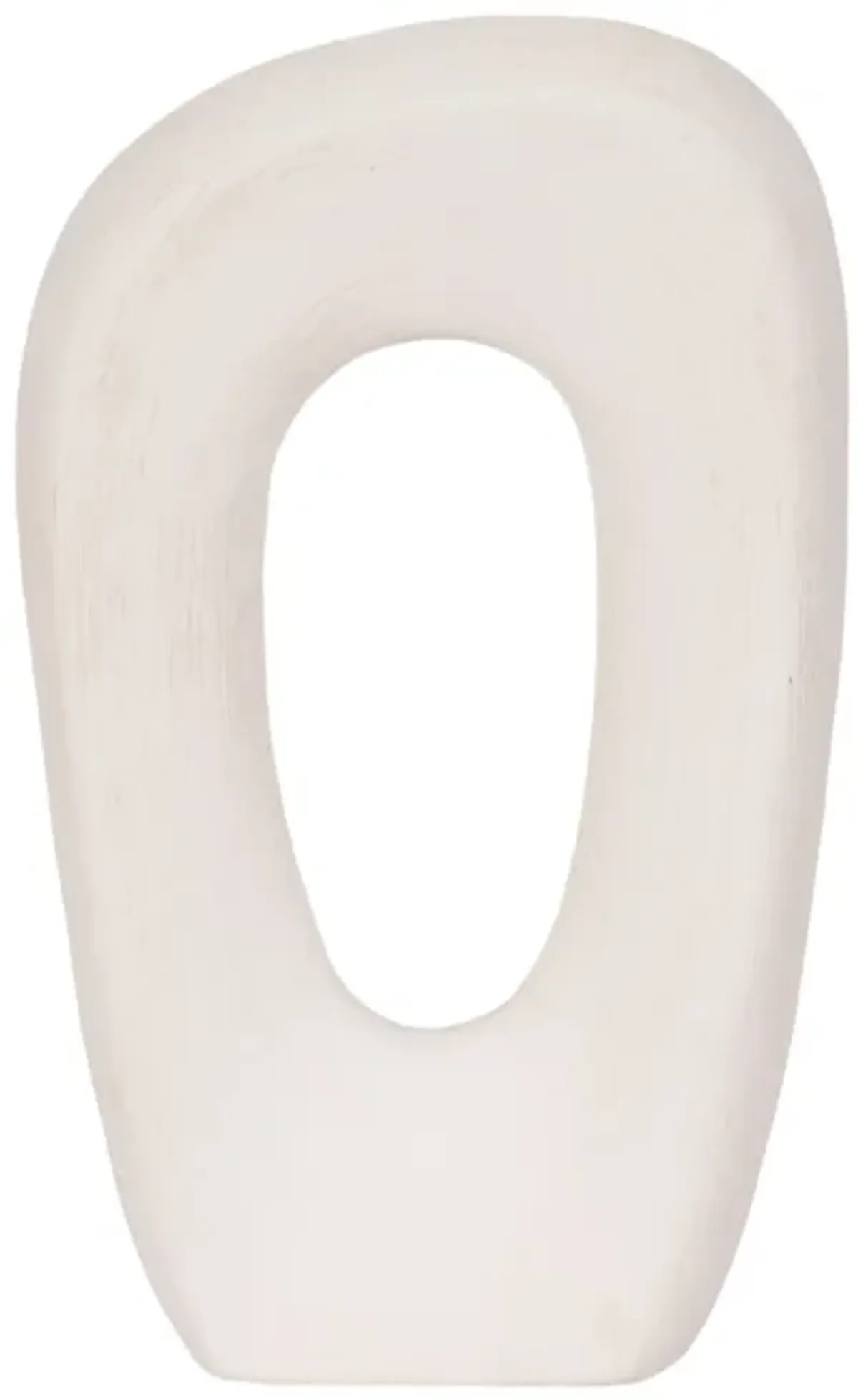 12" Tall Rough Open Cut-out Object, White